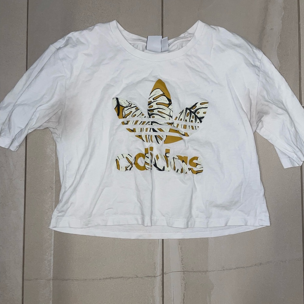 Adidas semi crop short sleeve top